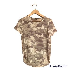 Acrobat Gray Camo Silk Top Women Size Small